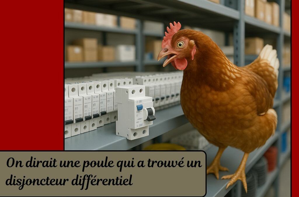 On dirait une poule qui a trouvé un disjoncteur différentiel