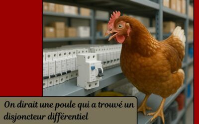 On dirait une poule qui a trouvé un disjoncteur différentiel