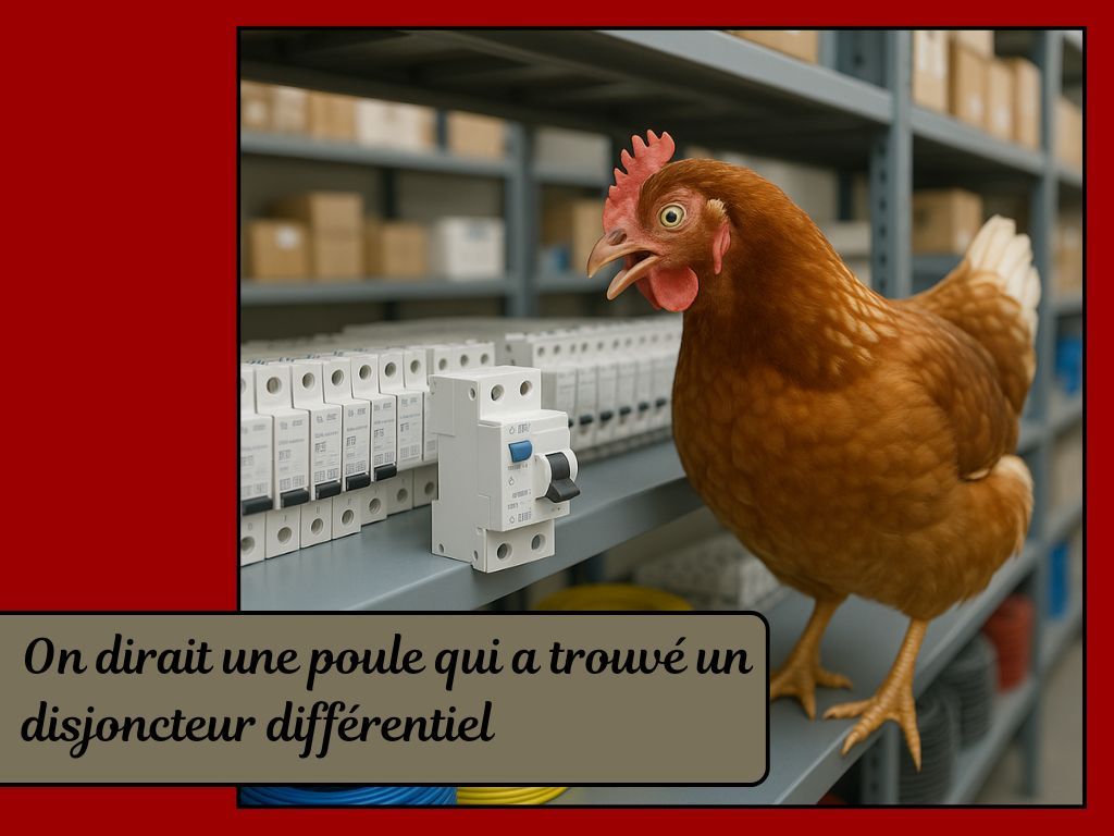On dirait une poule qui a trouvé un disjoncteur différentiel